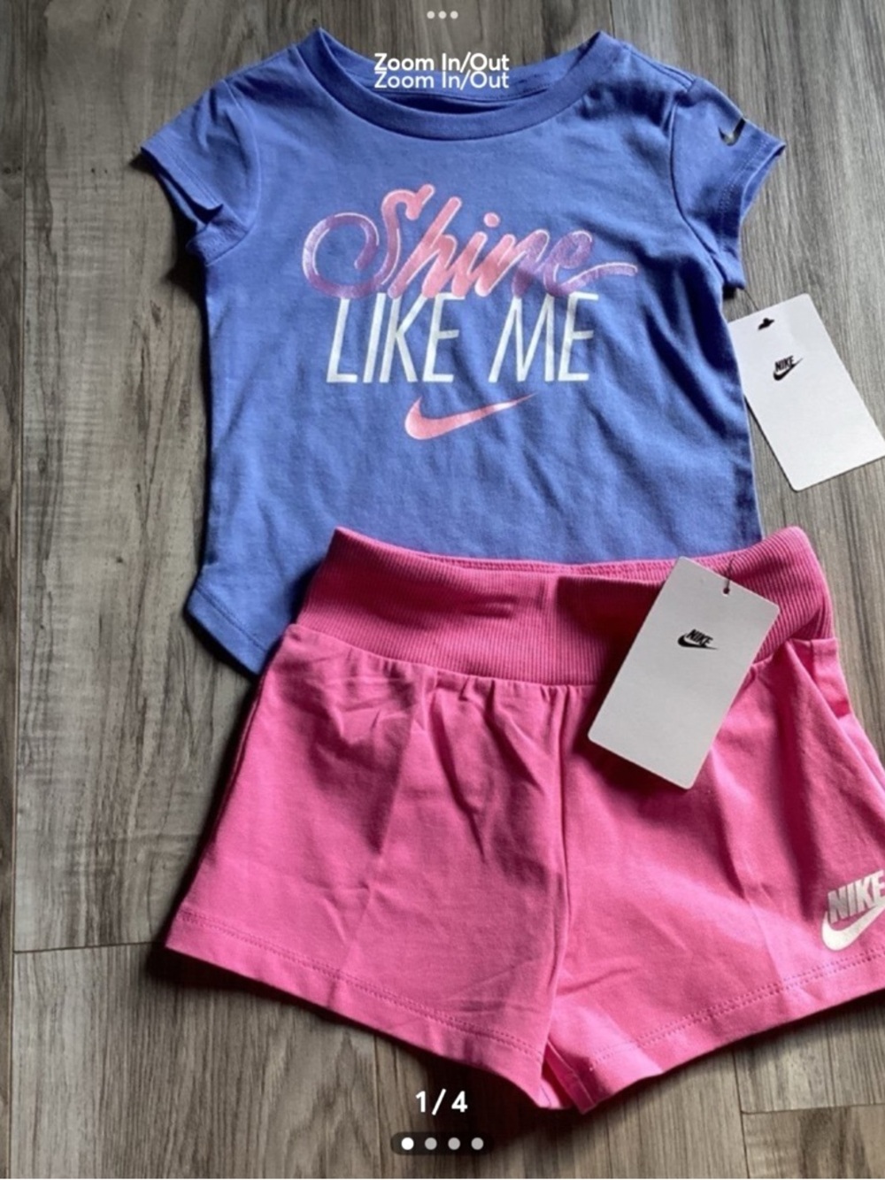 Nike s/s tee & shorts outfit toddler girl size 2T(NWT) ~FIRM, NO OFFERS~